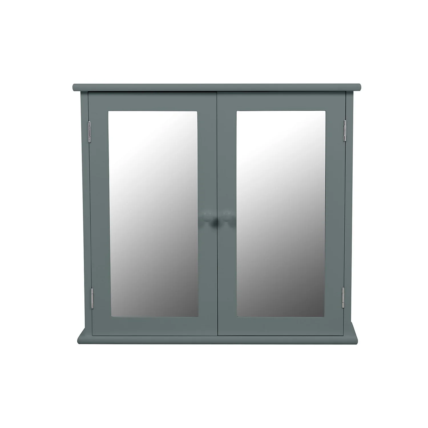 Classic Grey Mirrored Double Door Bathroom Cabinet - Image 3