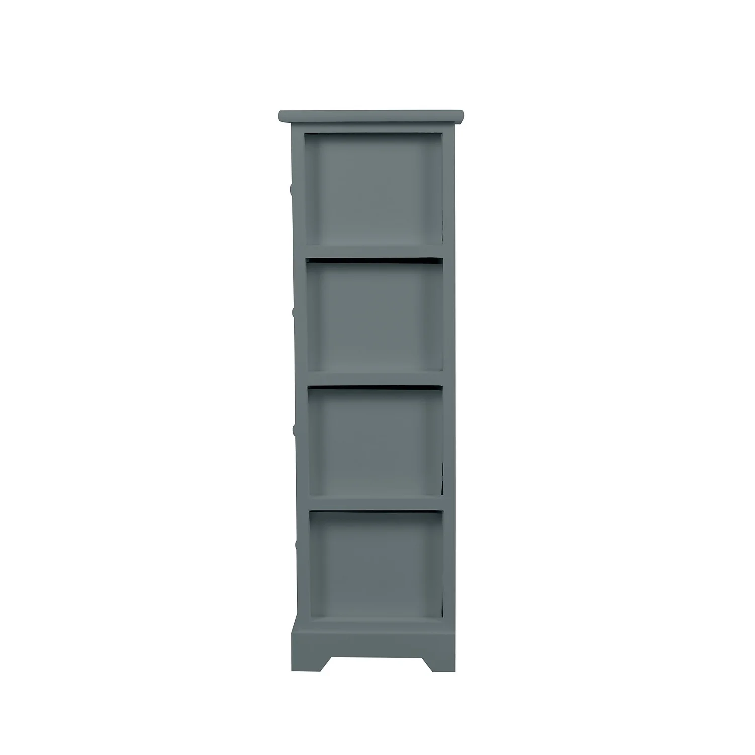 Classic Grey 4 Drawer Bathroom Storage Unit - Image 3