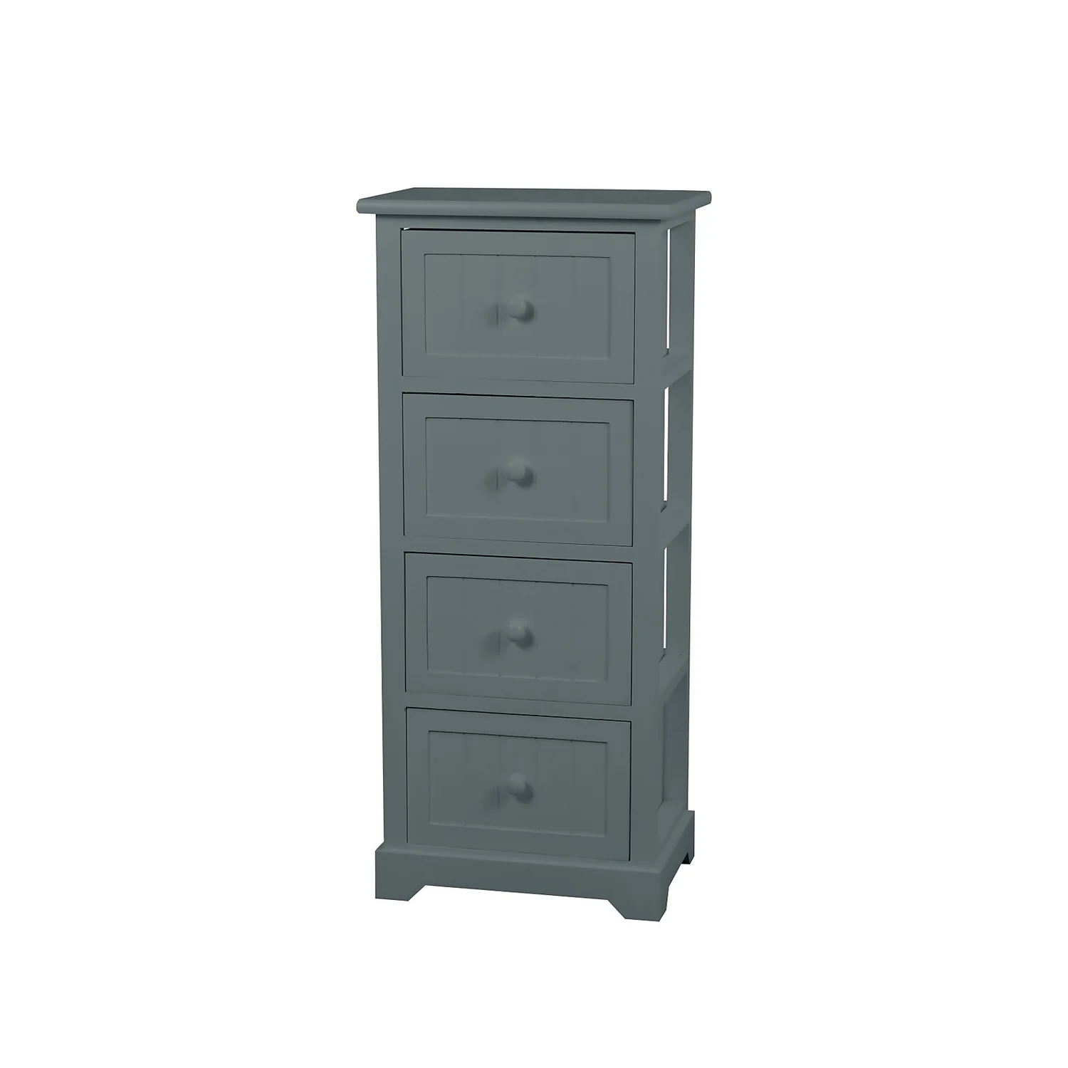 Classic Grey 4 Drawer Bathroom Storage Unit