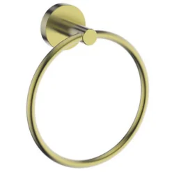 Bathstore Aero Towel Ring - Brushed Brass