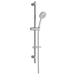 Bathstore Pure Airdrop 105mm Single Function Shower Head And Riser Rail Kit