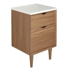 Bathstore Noir Craft Solid Surface Stone Effect Countertop 500mm - Gloss White