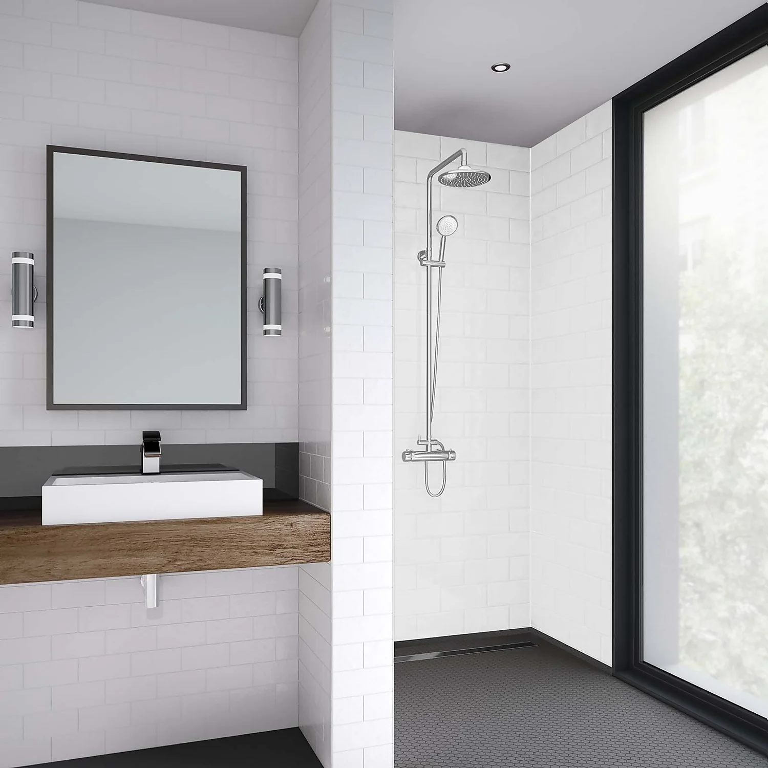 Wetwall Pure White - 1200mm - Horizontal Panel - Composite - Image 2