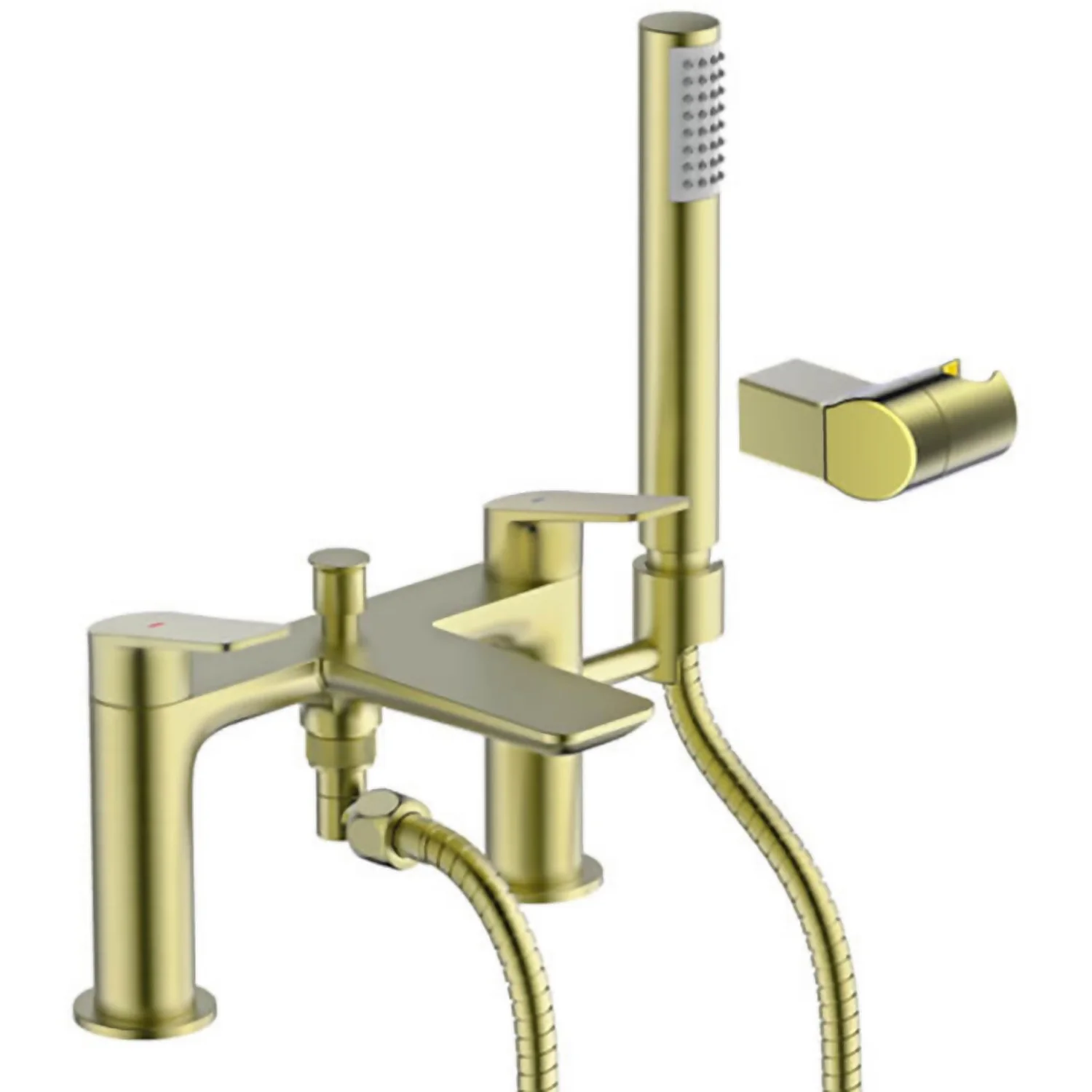 Bathstore Aero Floorstanding Bath Shower Mixer Tap Brushed Brass - Image 2