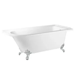 Bathstore Stanton Shower Bath With Silver Feet - Right Hand