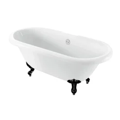 Bathstore Evesham Roll Top Bath With Black Claw Feet