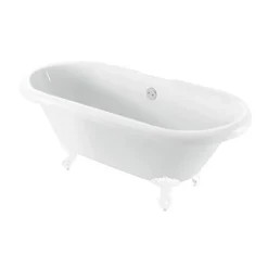 Bathstore Evesham Roll Top Bath With White Feet