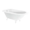 Bathstore Burford Compact Roll Top Bath With White Feet