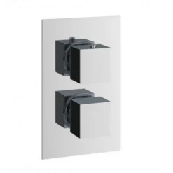 Bathstore Square Thermostatic Shower Valve - 2 Outlets
