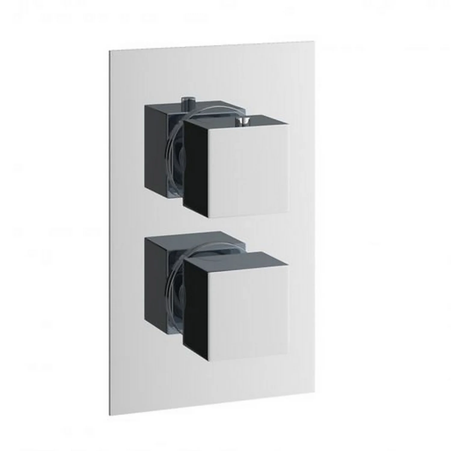 Bathstore Square Thermostatic Shower Valve - 2 Outlets