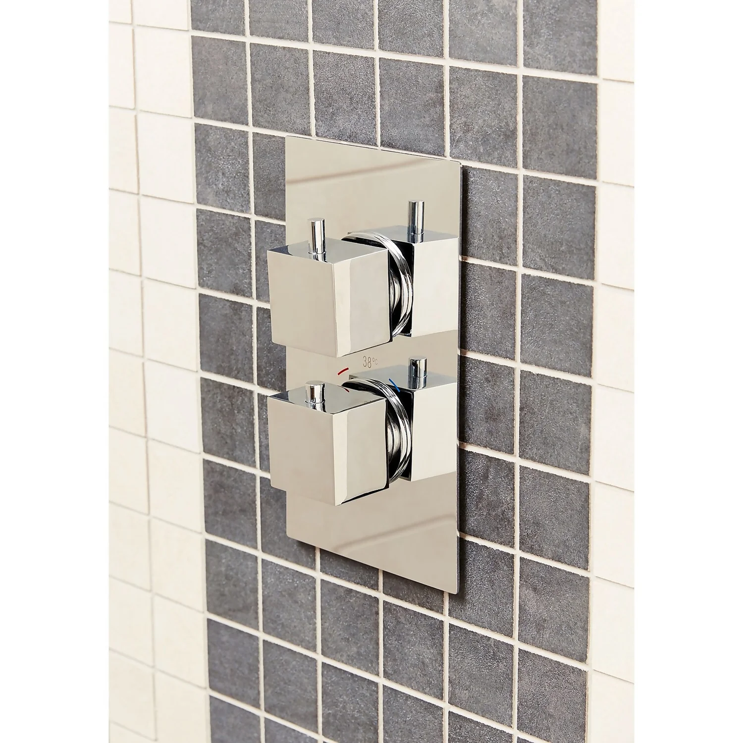 Bathstore Square Thermostatic Shower Valve - 2 Outlets - Image 2