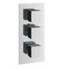 Bathstore Square Thermostatic Shower Valve - 3 Outlets