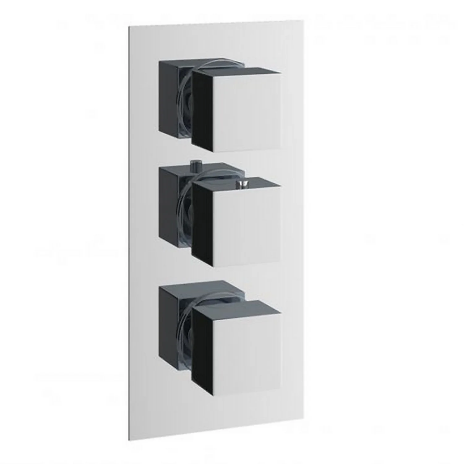 Bathstore Square Thermostatic Shower Valve - 3 Outlets