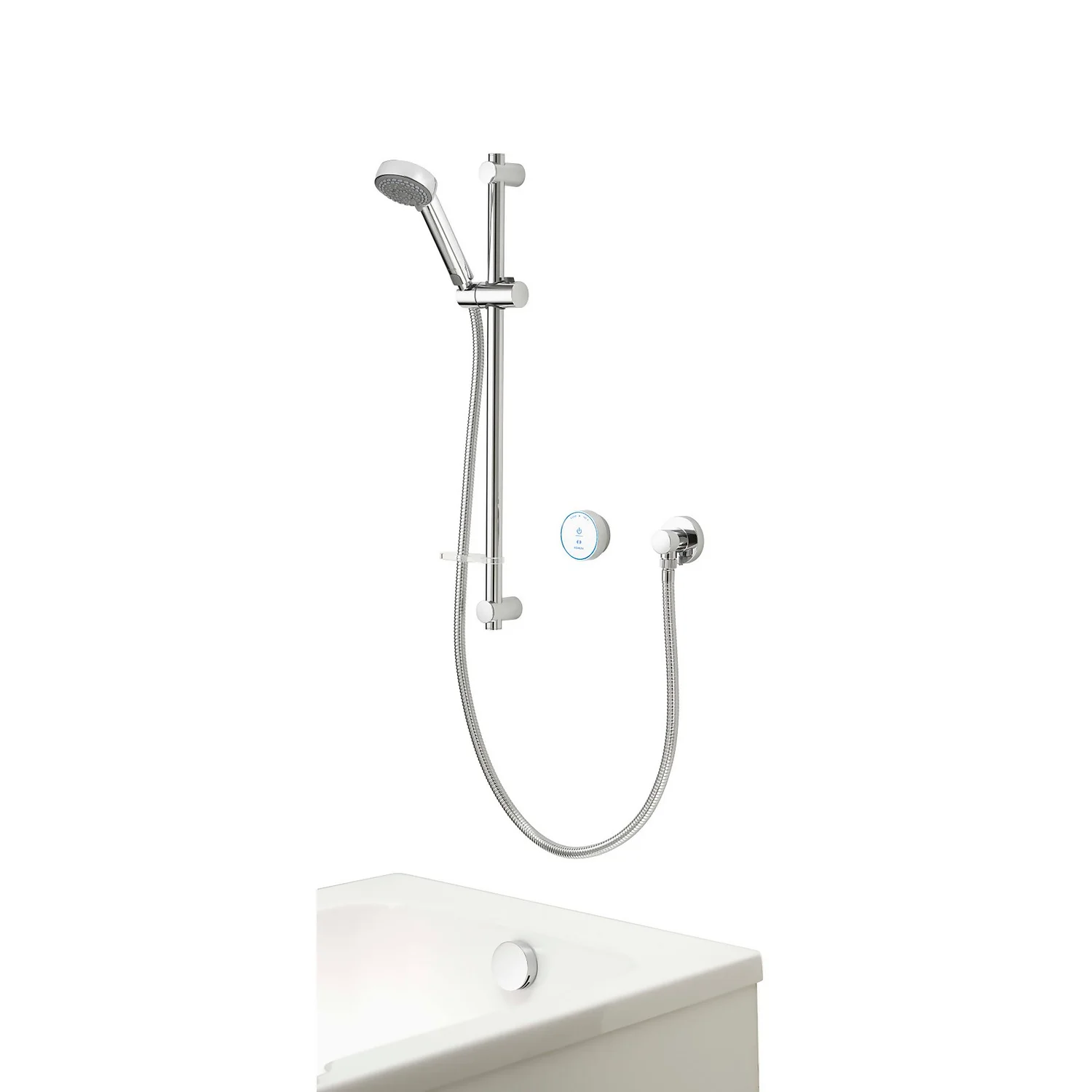 Aqualisa Quartz Blue Digital Shower & Bathfill Kit For Pumped Boilers