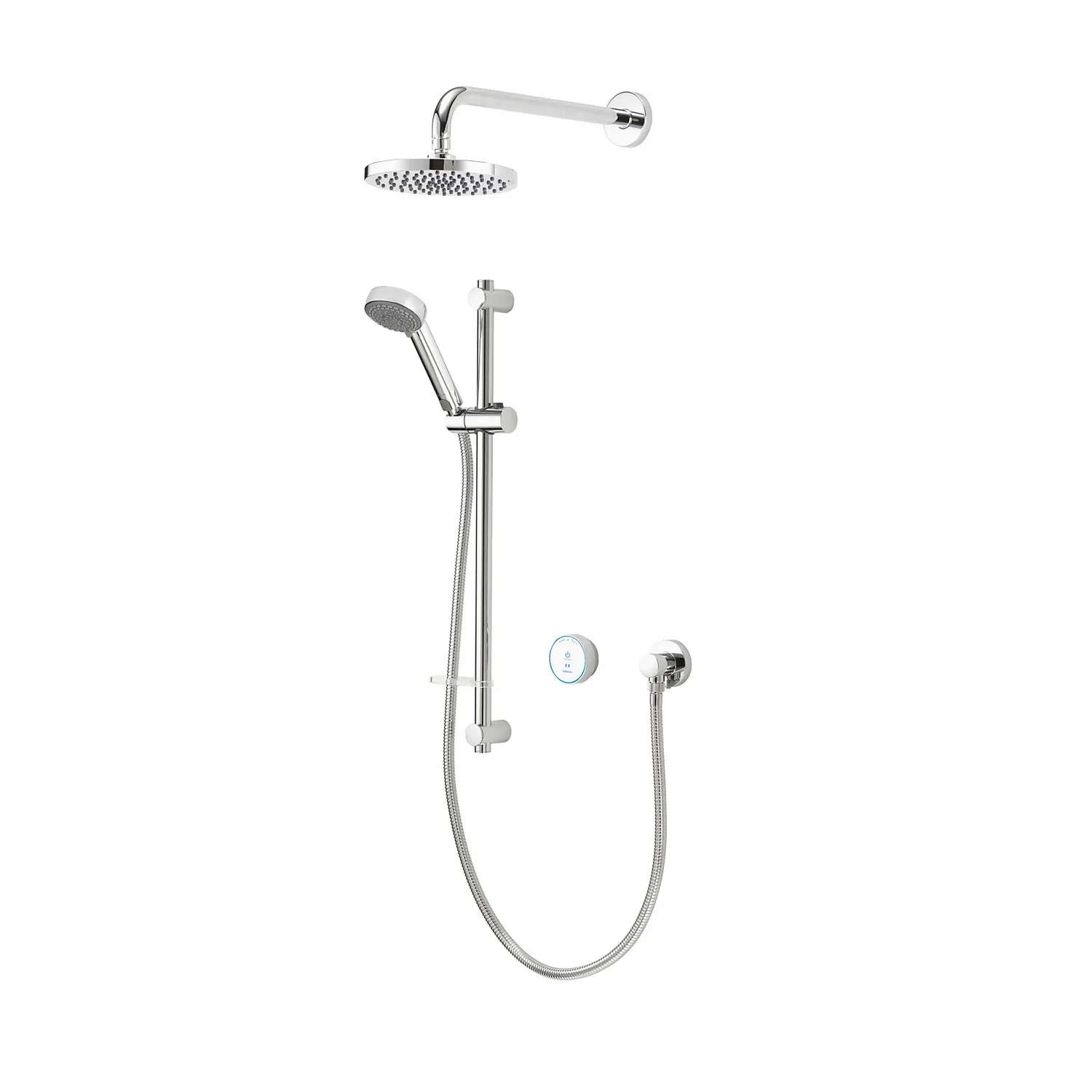 Aqualisa Quartz Blue Digital Shower & Wall Head Kit For Combi Boilers