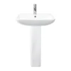 Bathstore Scene 550mm Basin And Pedestal - 1 Tap Hole