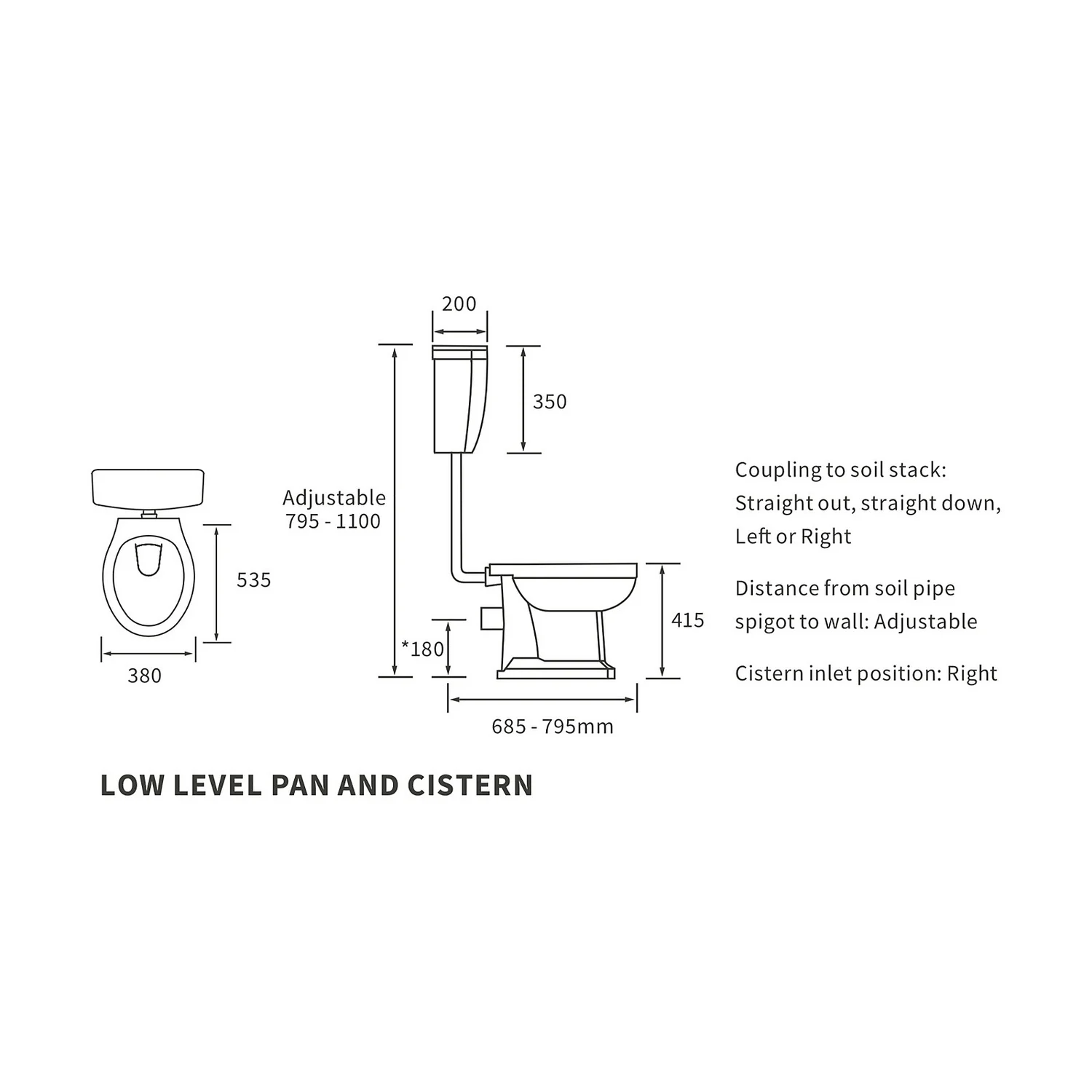 Bathstore Whitechapel Low Level Toilet (Including Seat) - Image 3