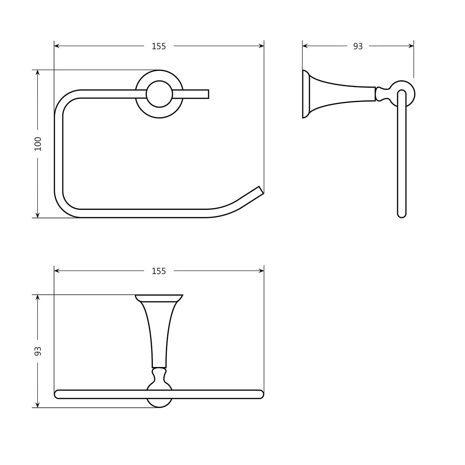 Bathstore Traditional Toilet Roll Holder - Image 3