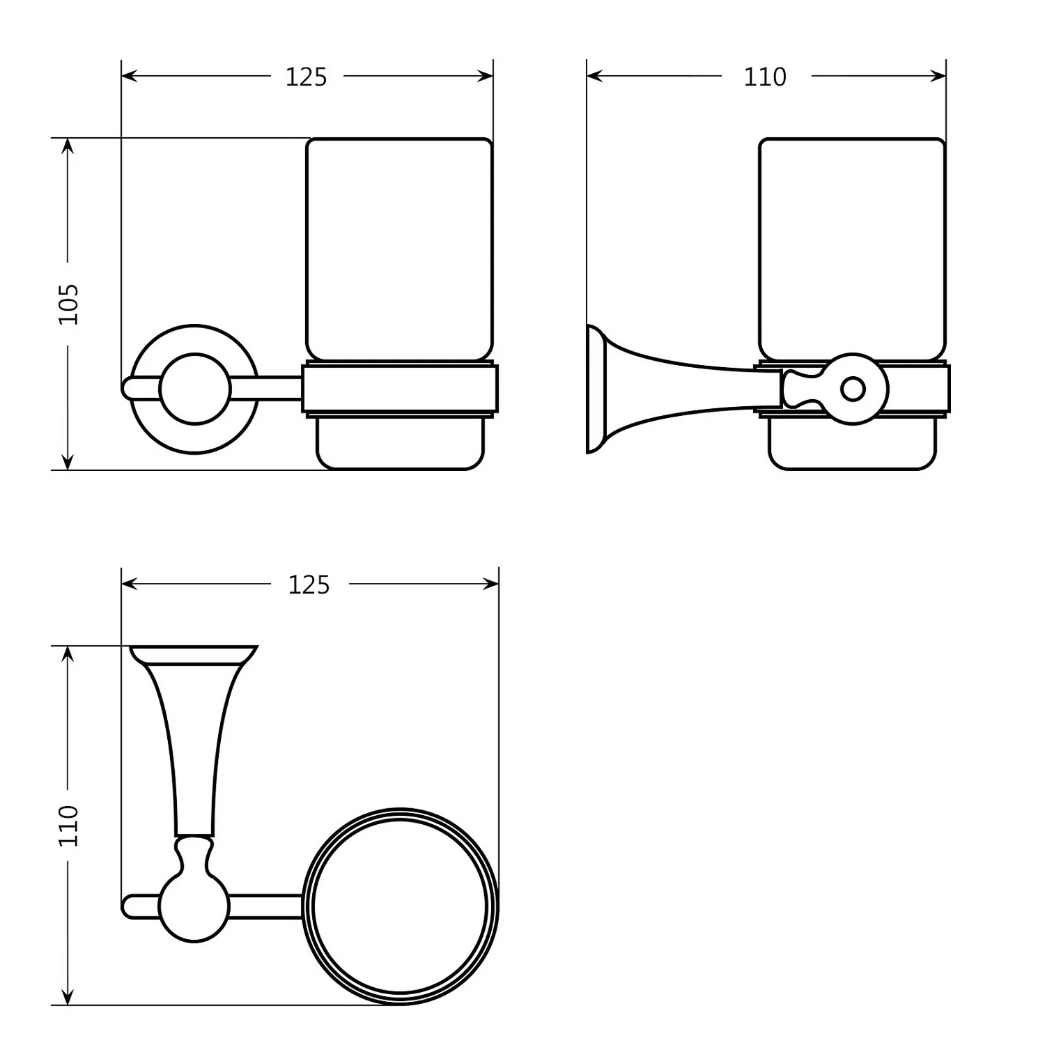 Bathstore Traditional Tumbler And Holder - Image 3