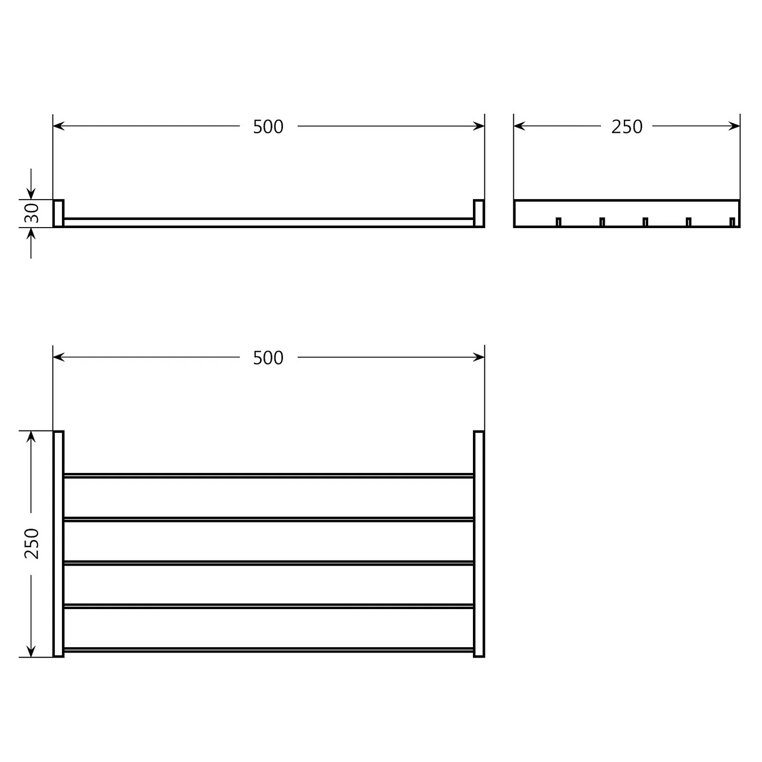 Bathstore Square Towel Shelf - Image 3