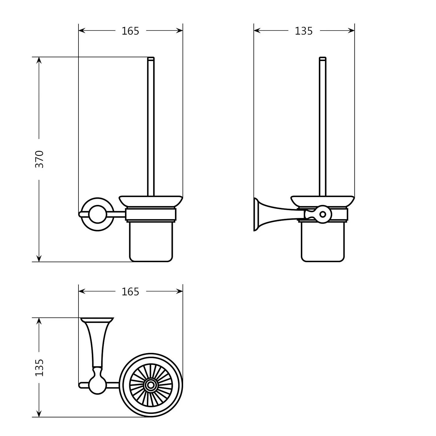 Bathstore Traditional Toilet Brush Holder - Image 3