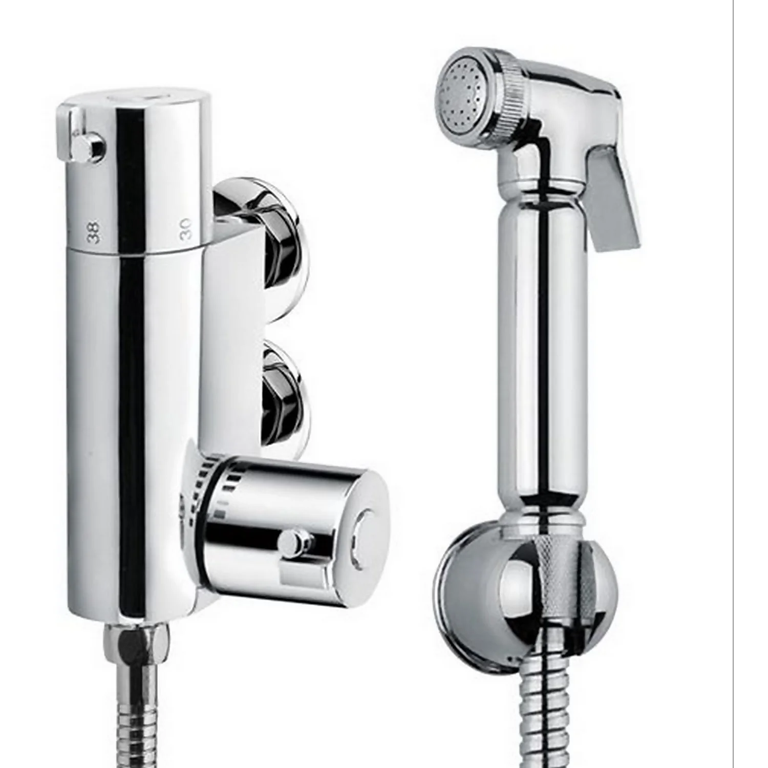 Bathstore Douche Kit With Thermostatic Valve - Chrome