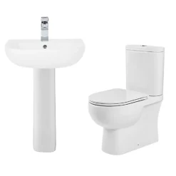 Newton Close Coupled Toilet & Full Basin Pedestal Duo
