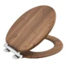 Aqualona Wooden Toilet Seat - Teak Effect