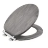 Aqualona Wooden Toilet Seat - Dark Grey