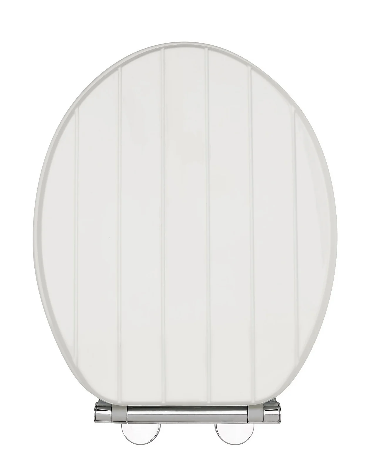 Aqualona Tongue & Groove Wooden Toilet Seat - White - Image 3