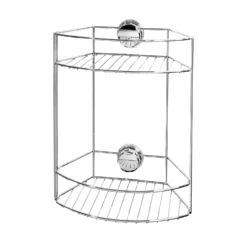 2-Tier Self Adhesive Shower Storage Basket - Black