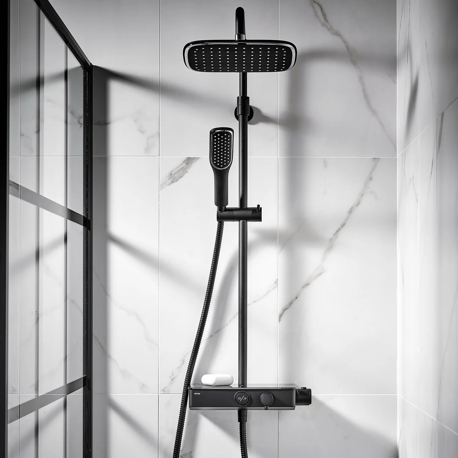Triton Push Button Mixer Shower - Black - Image 4