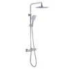 Hunsdon Thermostatic Valve, Square Overhead And Hand Shower Chrome