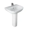 Bathstore Newton 550mm White Basin And Full Pedestal