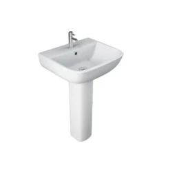Bathstore Cedar 520mm White Basin And Pedestal