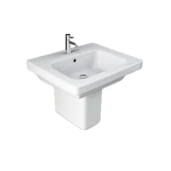 Bathstore Falcon 550mm White Basin And Semi Pedestal