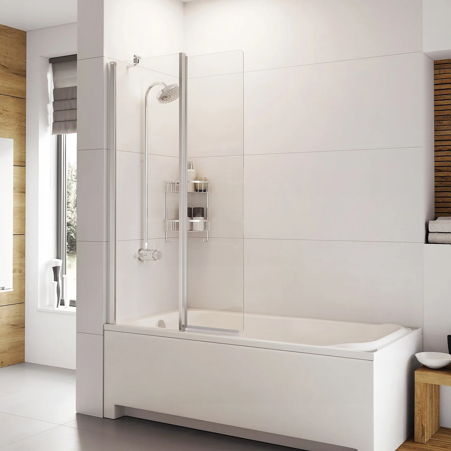 Bathstore Gleam Inward Folding Bath Screen - Image 2