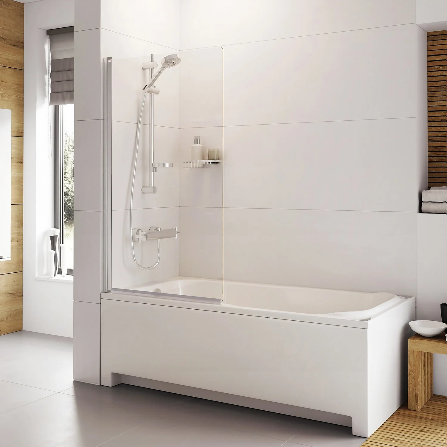Bathstore Gleam Single Panel Standard Bath Screen - Image 2
