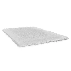 Homebase Edit Chenille Bath Mat - White - 80x50cm