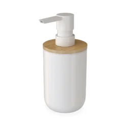 Homebase Soap Dispenser - White & Bamboo
