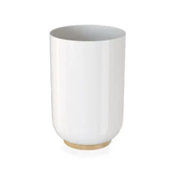 Homebase Toothbrush Holder - White & Bamboo