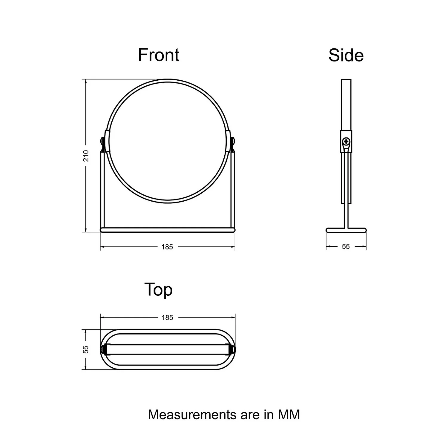 Brushed Chrome Bathroom Mirror - Image 3