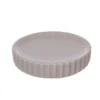 Ceramic Soap Dish - Grey Ridged