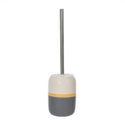 Ceramic Toilet Brush - Ochre And Grey