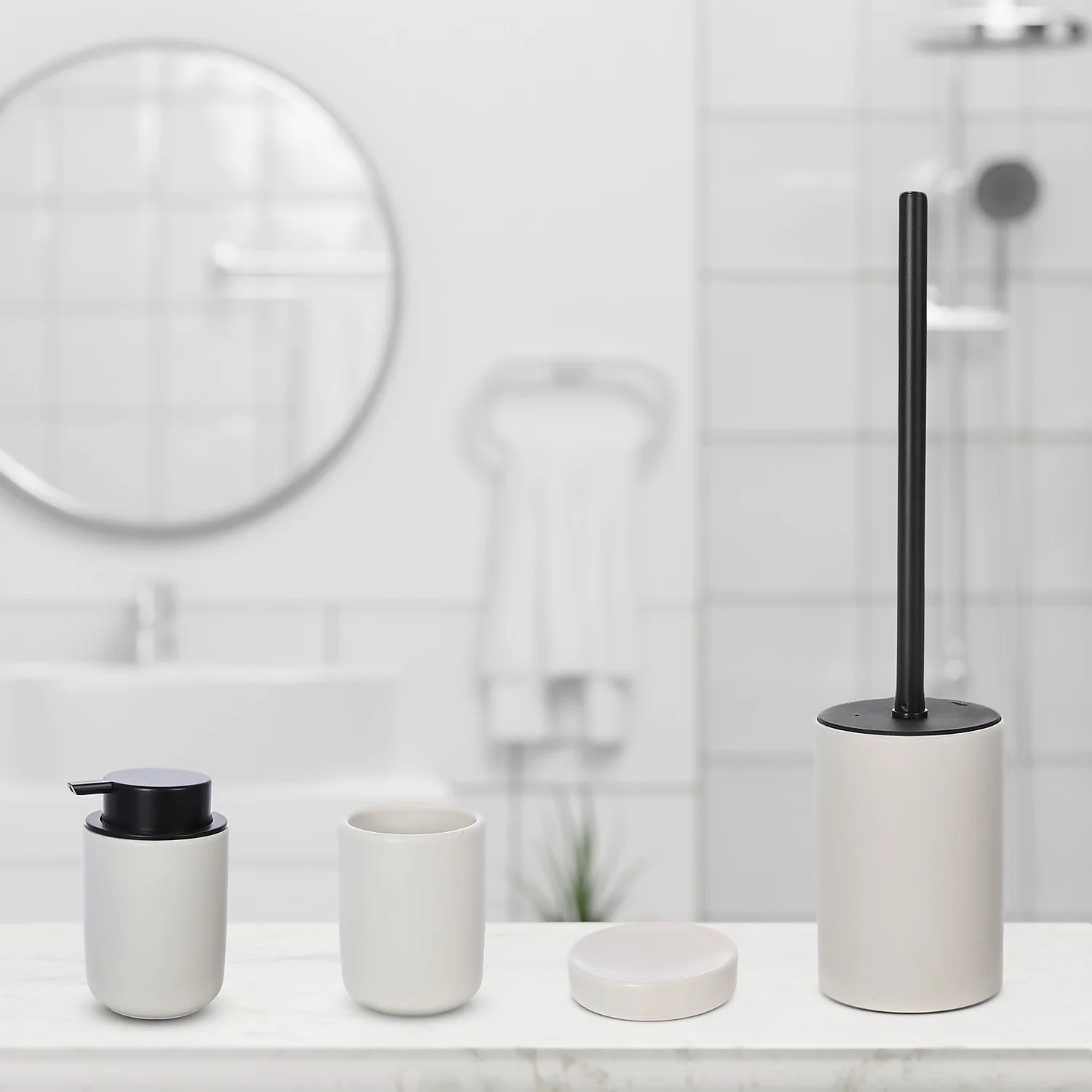 Ceramic Toothbrush Holder - Monochrome - Image 3