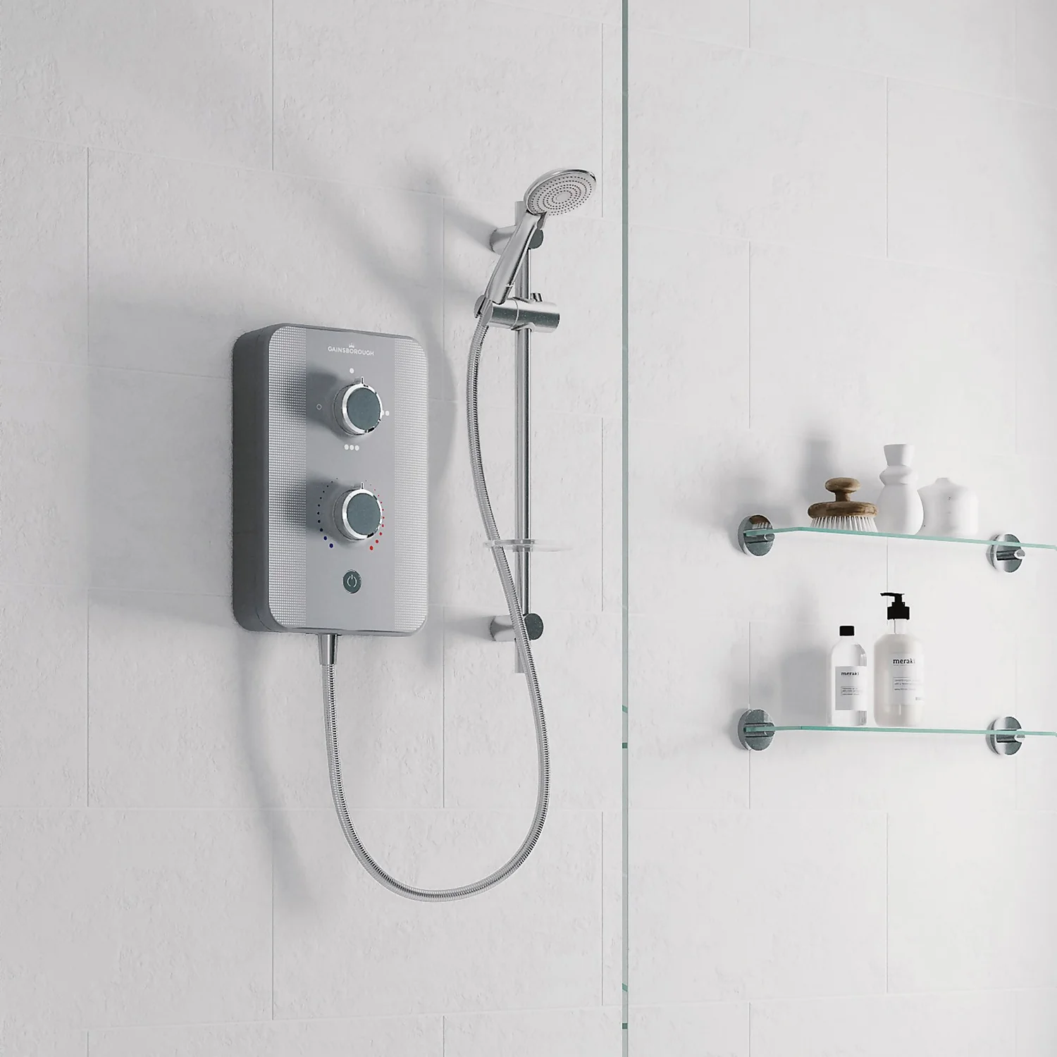 Gainsborough SLIM DUO 9.5kw Electric Shower - Titanium Grey - Image 7