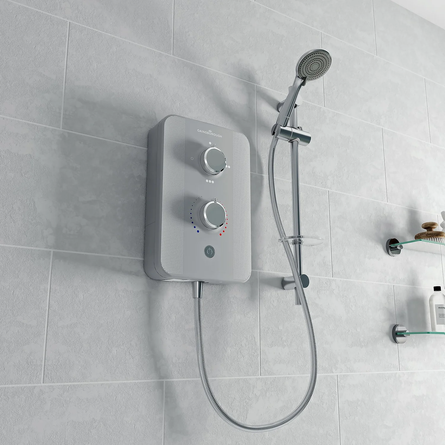 Gainsborough SLIM DUO 8.5kw Electric Shower - Titanium Grey - Image 3