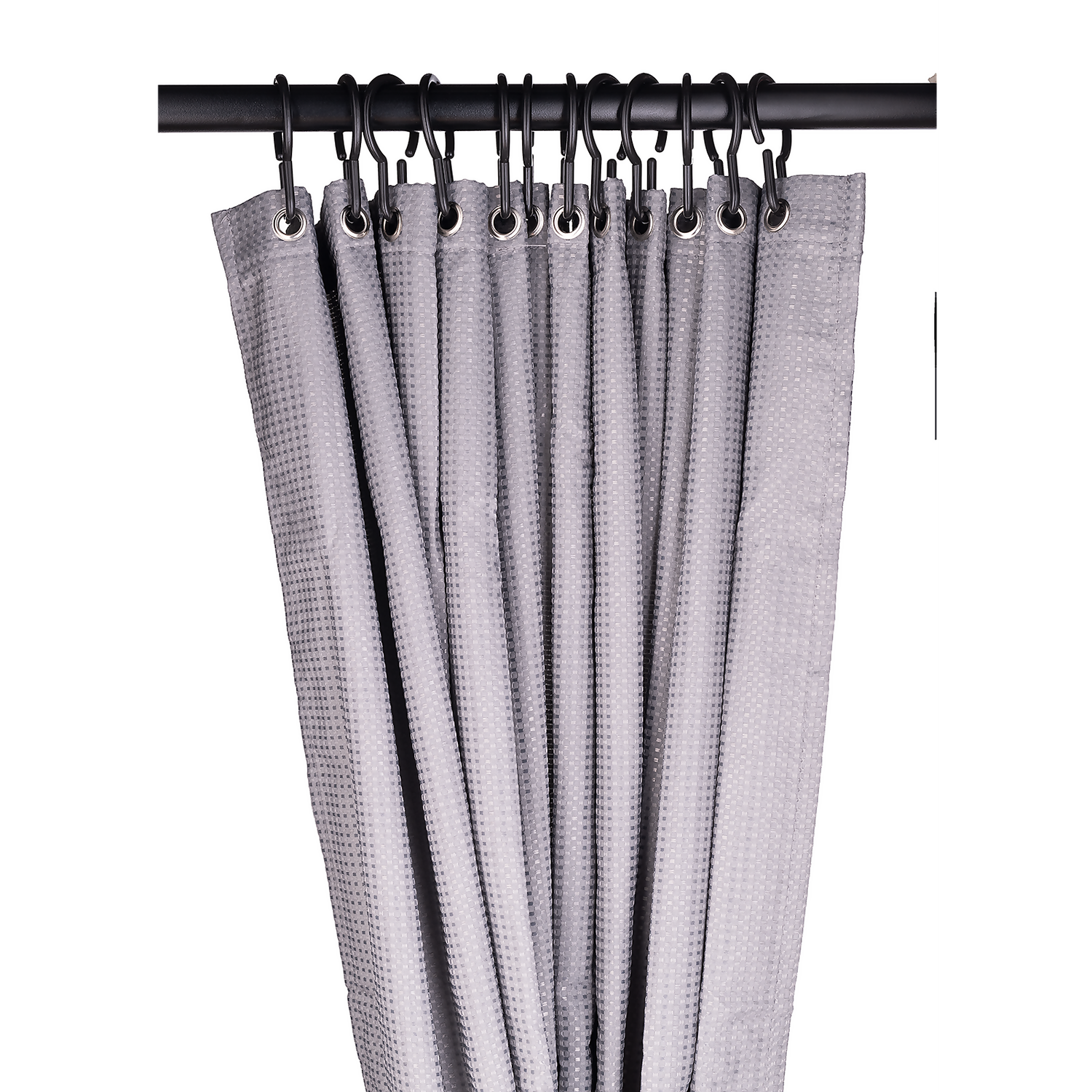 Aqualona Shower Curtain Quick Hooks - Matt Black - Image 2