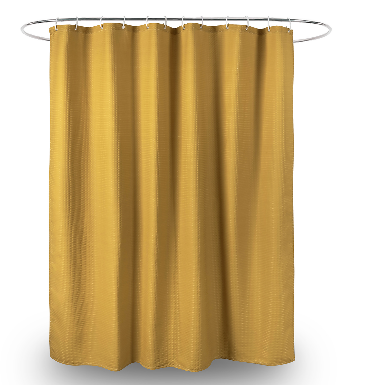 Homebase Waffle Ochre Shower Curtain