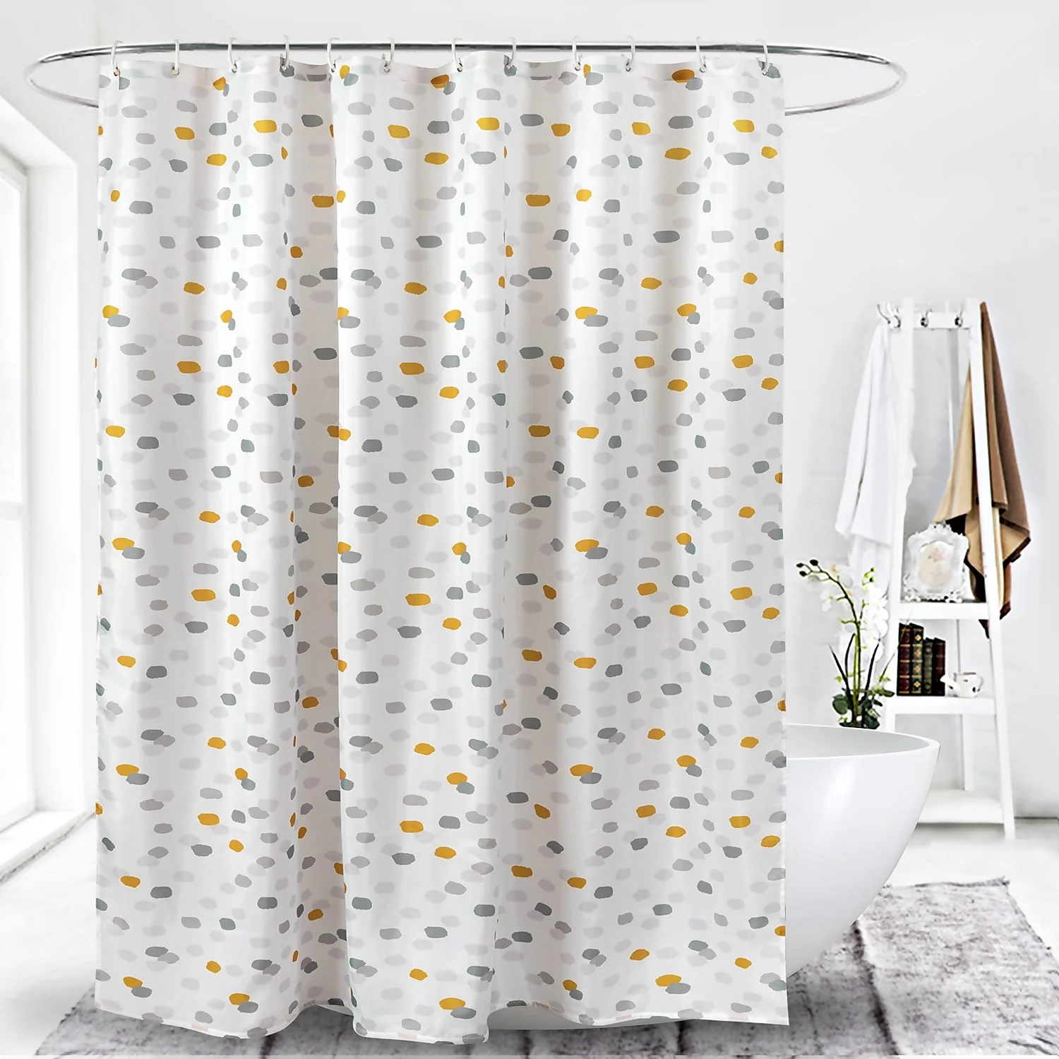 Homebase Watercolour Dots Shower Curtain - Image 2